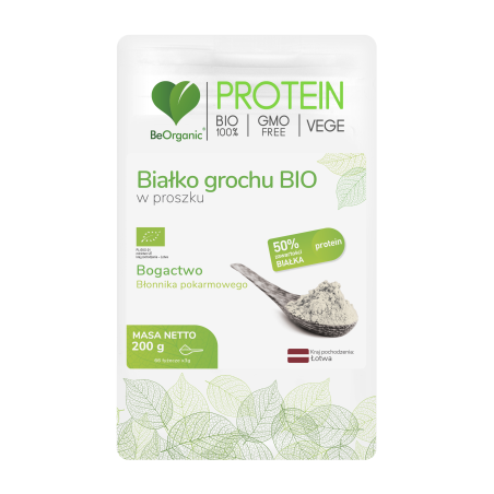 Białko grochu BIO w proszku 200g