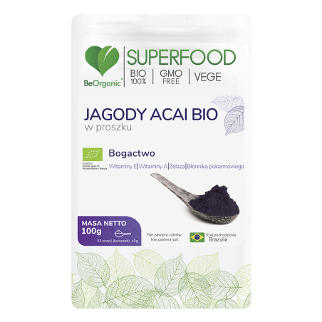 Jagody Acai BIO w proszku 100g