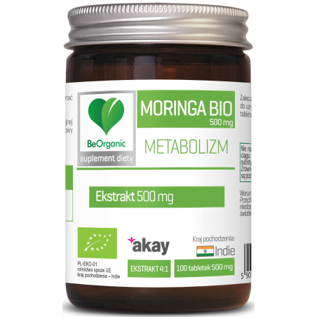 Moringa ekstrakt BIO, 500mg x 100 tabletek