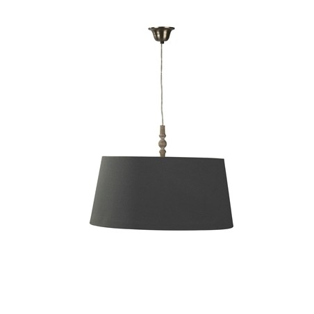 Lampa wisząca L śr.59,5x43cm szara