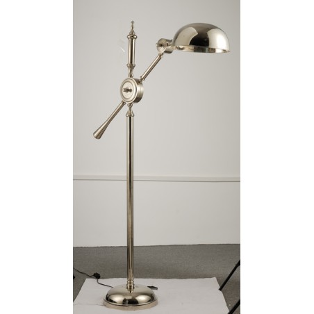 Lampa podłogowa śr.32x160 cm. aluminium nikiel