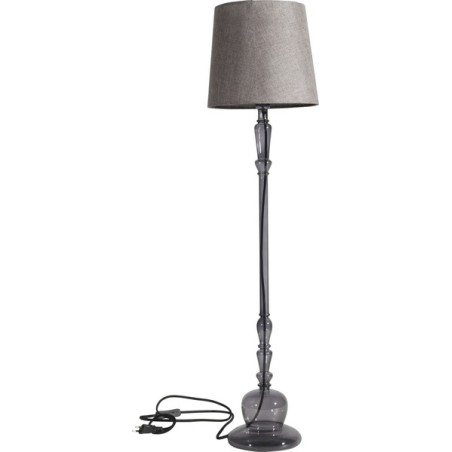 Lampa stołowa sr.15x93H cm. szkło szara