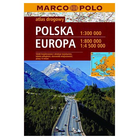 MP Kombiatlas Europa 1:800T,4.5Mio./ Polska 1:300 000