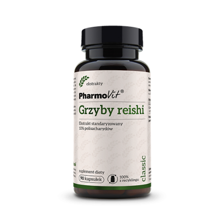 Grzyby reishi Ekstrakt standaryzowany 10% polisacharydów 90 kaps | Classic Pharmovit