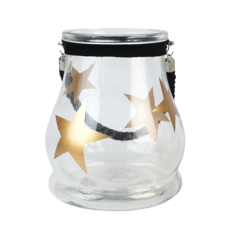 Lampion Gold star 22x22x26cm