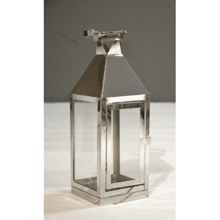 LAMPION ANDROS SILVER M 12X12X35CM