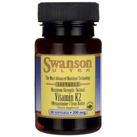 SWANSON Witamina K2 naturalna 200mcg 30kaps