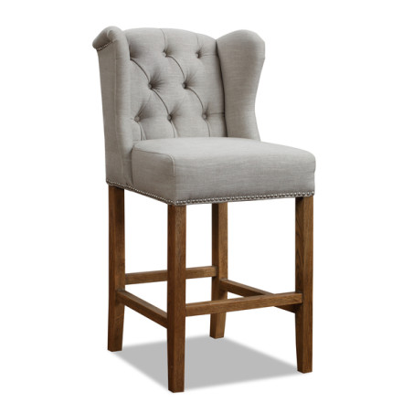 Krzesło barowe pikowane Lev 46x50x112 cm