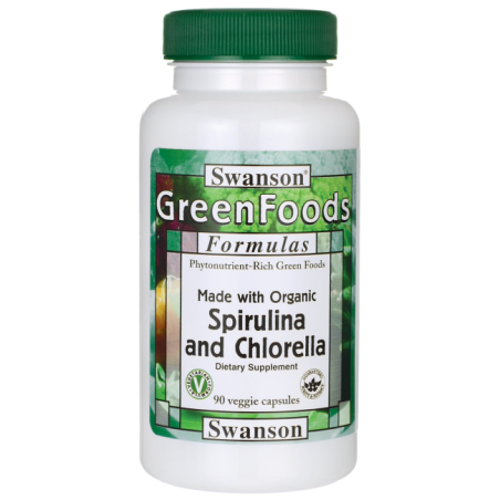 SWANSON Spirulina & Chlorella organiczne 90kaps
