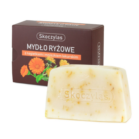 Mydło ryżowe z nagietkiem i mniszkiem lekarskim - 100 g - SKOCZYLAS