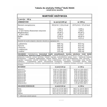 FITMAX Bulk Mass 2800g