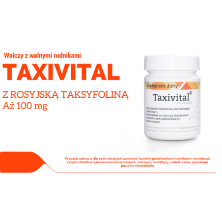 Taxivital - Taxifolin 30 TABL x 100 mg wyciąg z modrzewia dahurskiego