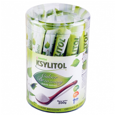 Ksylitol cukier brzozowy w saszetkach, sticksy 200g (40x5g) - Santini