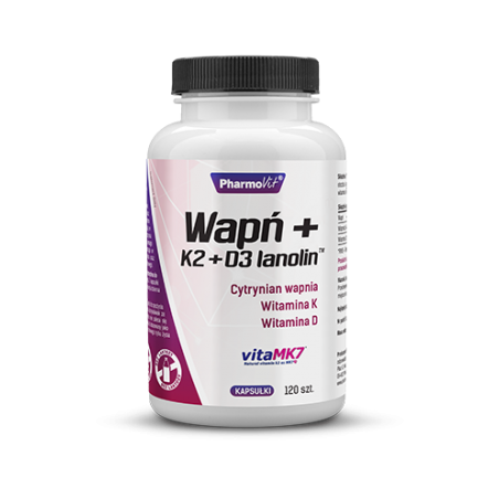 Wapń + K2 + D3 lanolin™ 120 kaps